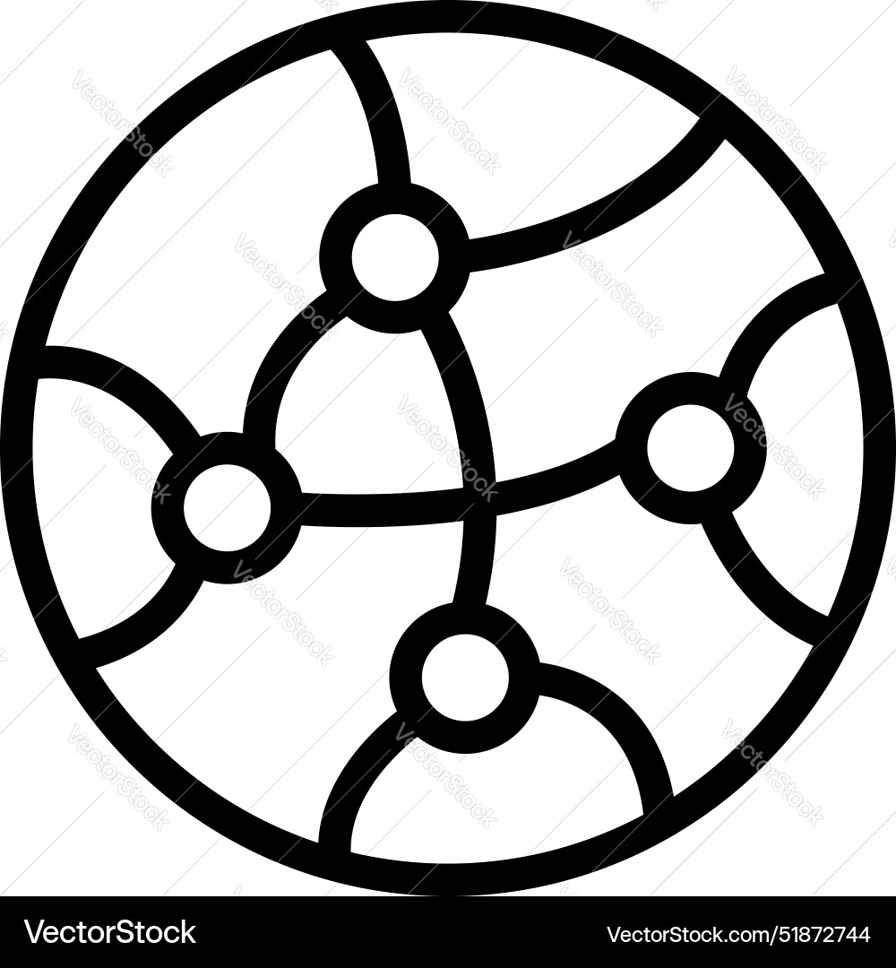 Global network connecting points around the world Global network connecting points around the world Vector Image
