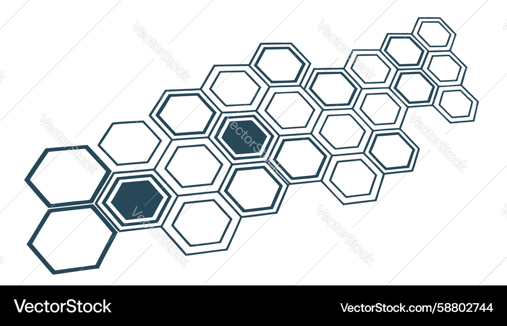 Intricate honeycomb pattern with abstract Vector Image