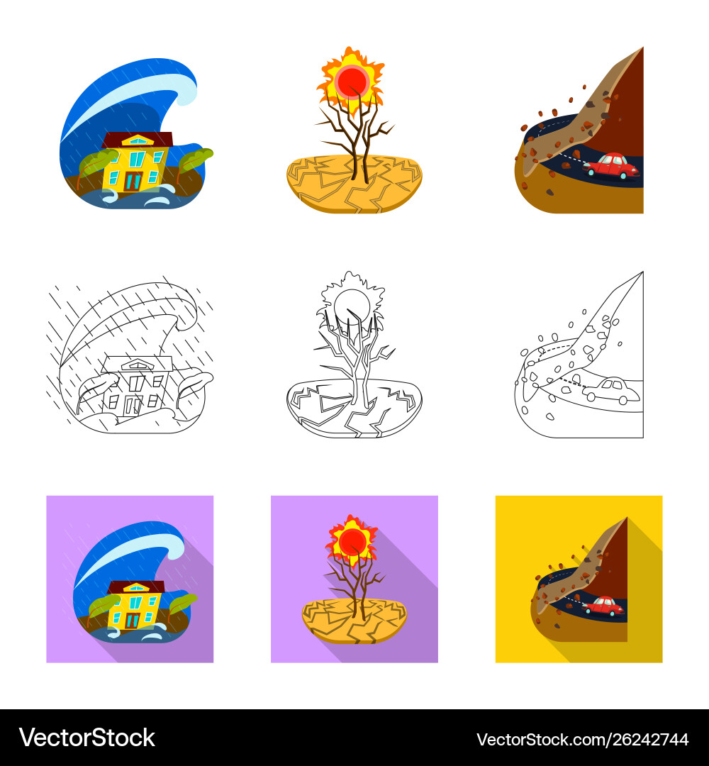 Isolated object weather and distress sign set Isolated object weather and distress sign set Vector Image
