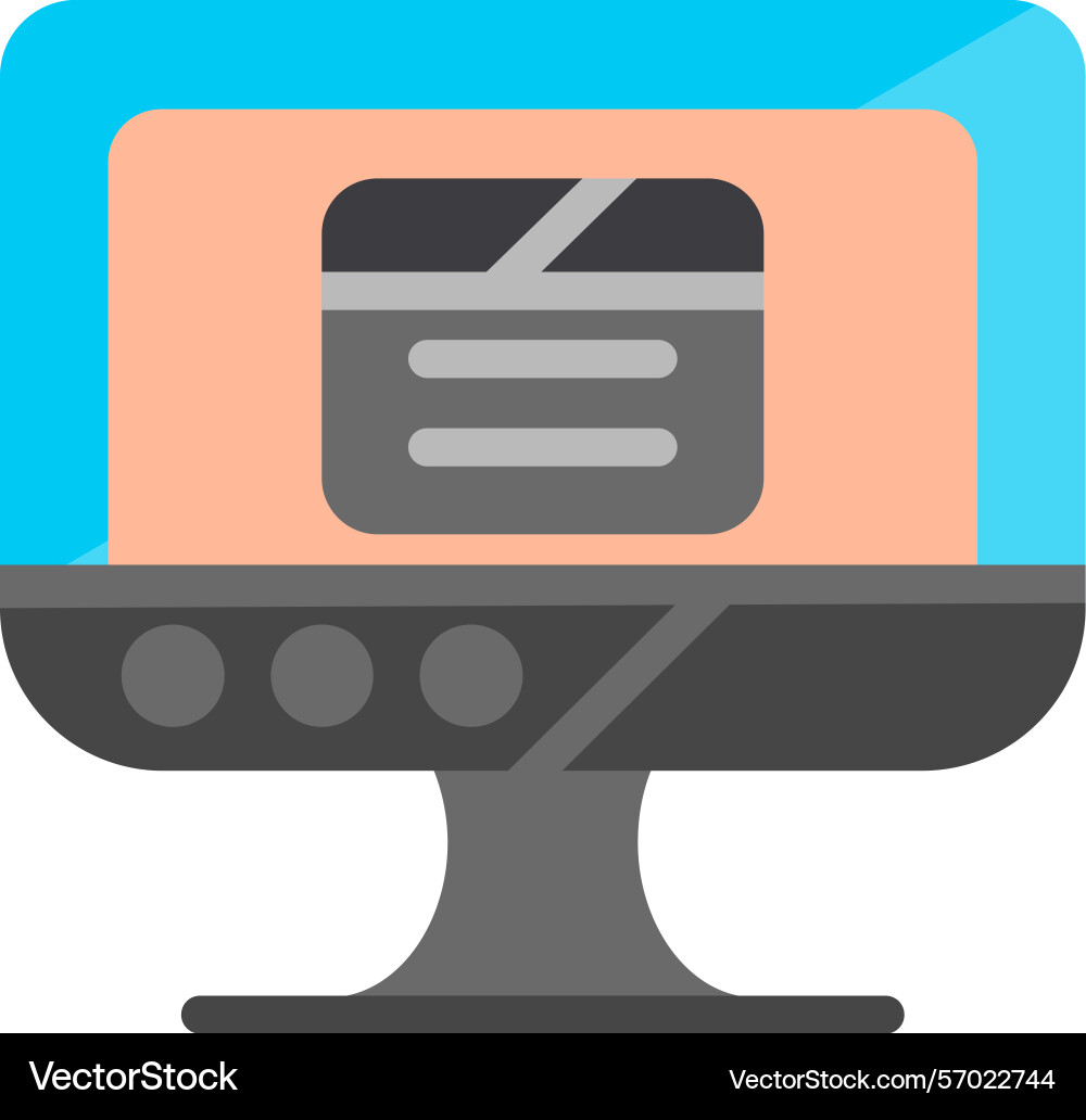 Learning management system lms flat style icon Vector Image
