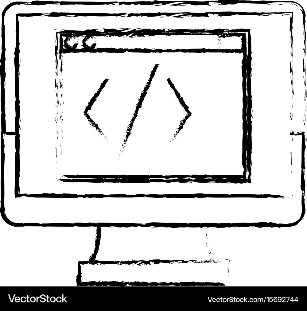 Monitor Codierung Programmierung Design grafische Hardware vektorbild