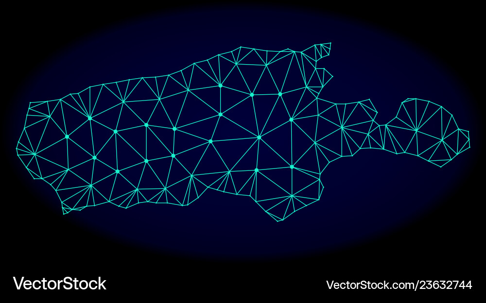 Polygonal network mesh abstract map Vector Image