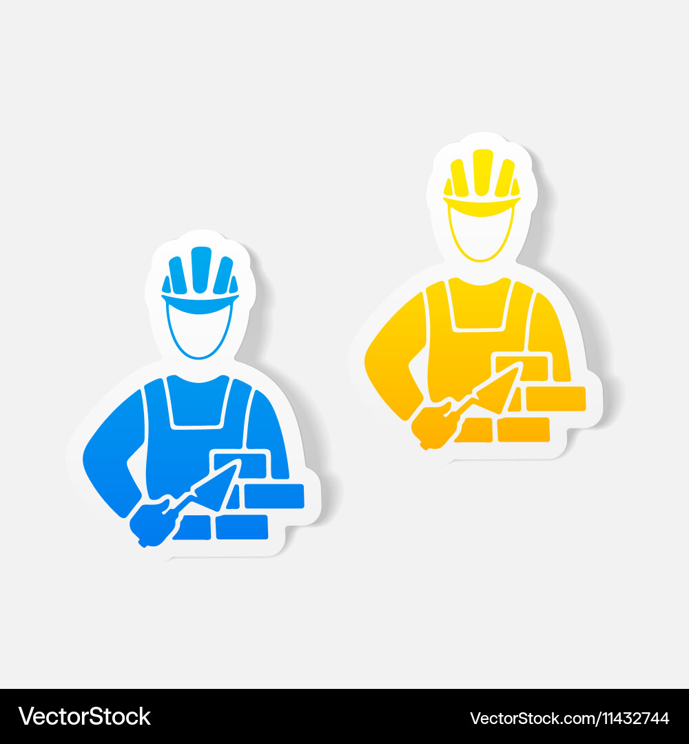Realistic design element builder Vector Image