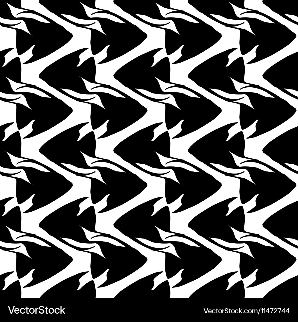 Seamless pattern with scalar fishes vector image
