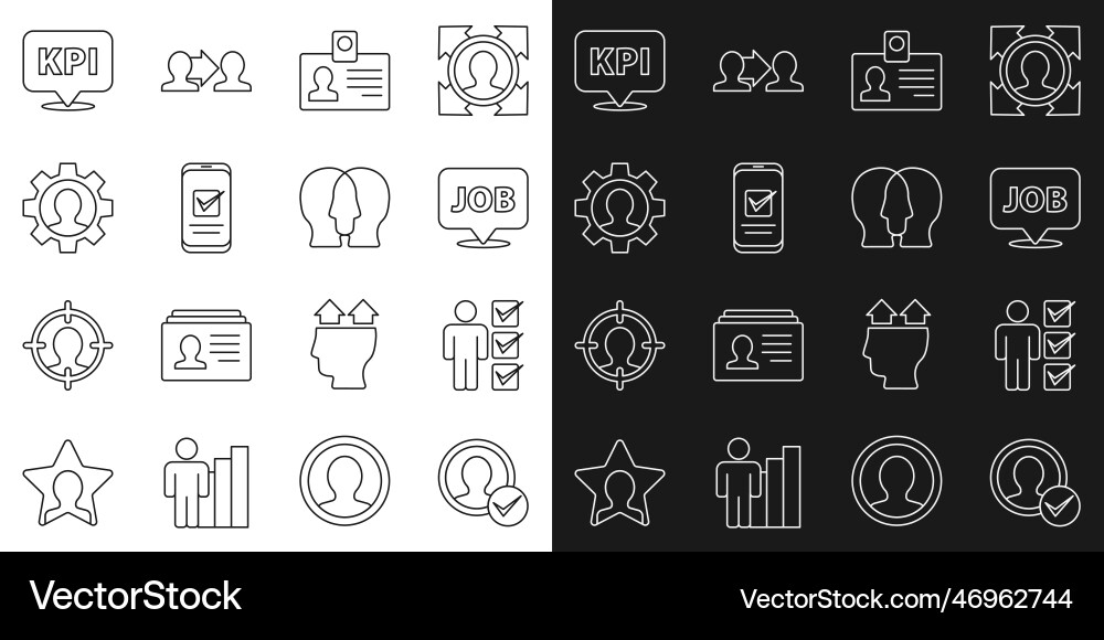 Set line create account screen user of man Set line create account screen user of man vector image