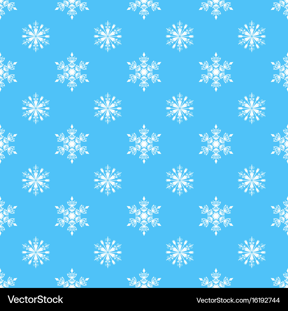 Snowflake seamless pattern weather Vector Image