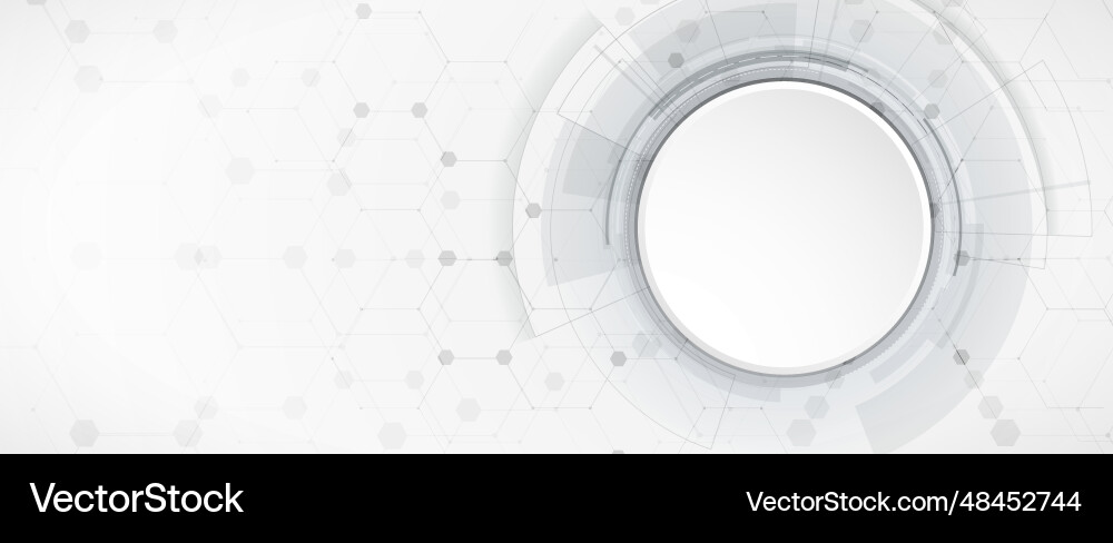 Technology banner design with hexagons abstract Technology banner design with hexagons abstract vector image