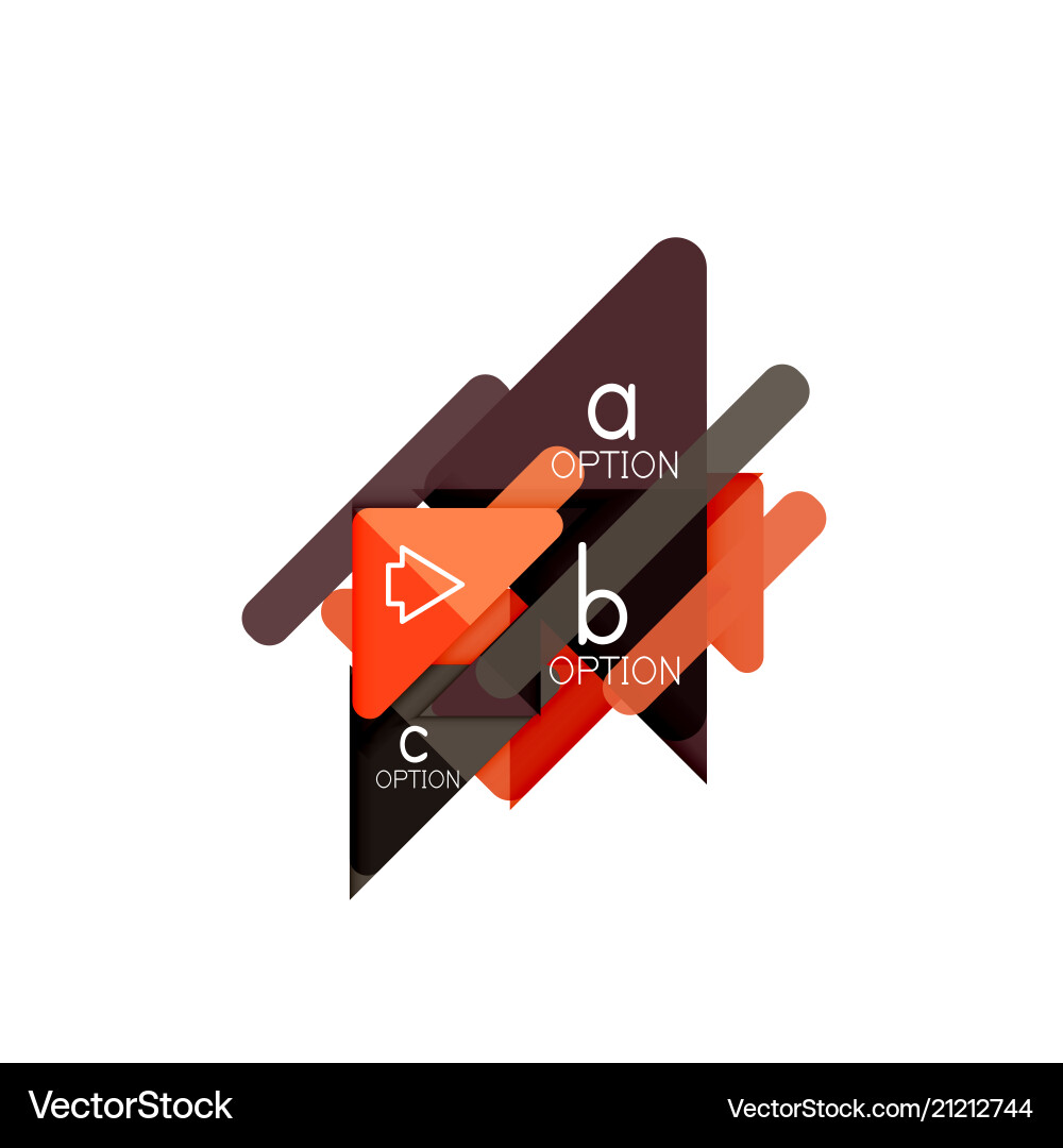 Triangle data visualization design option Vector Image