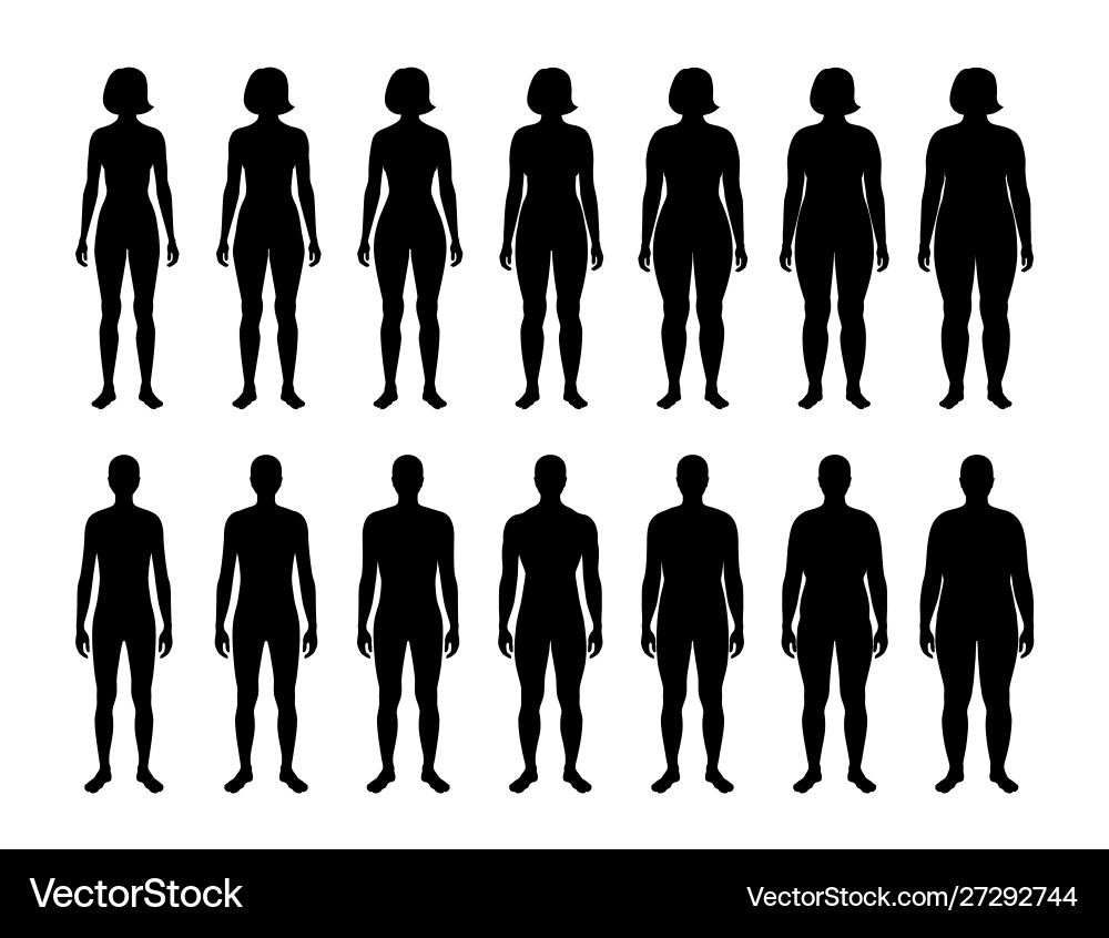 Woman and man silhouette Royalty Free Vector Image