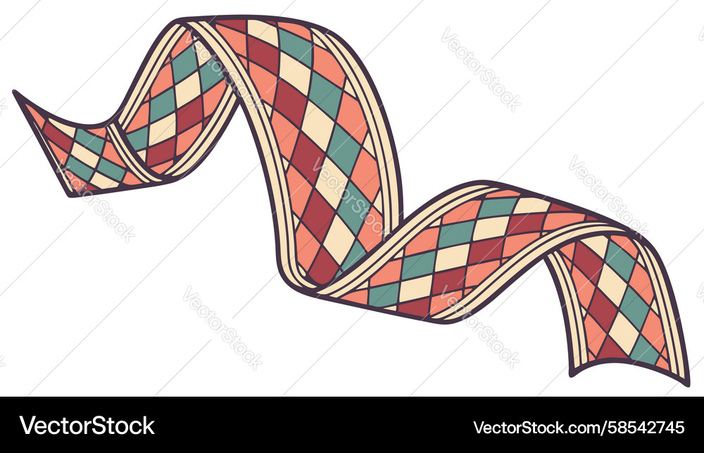 Abstract Colorful Ribbon Pattern Vector Image