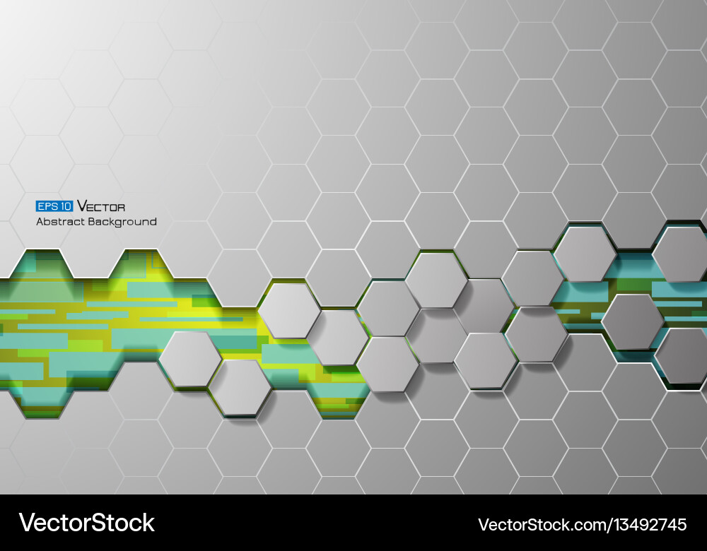 Abstract Hexagon Pattern Background vector image