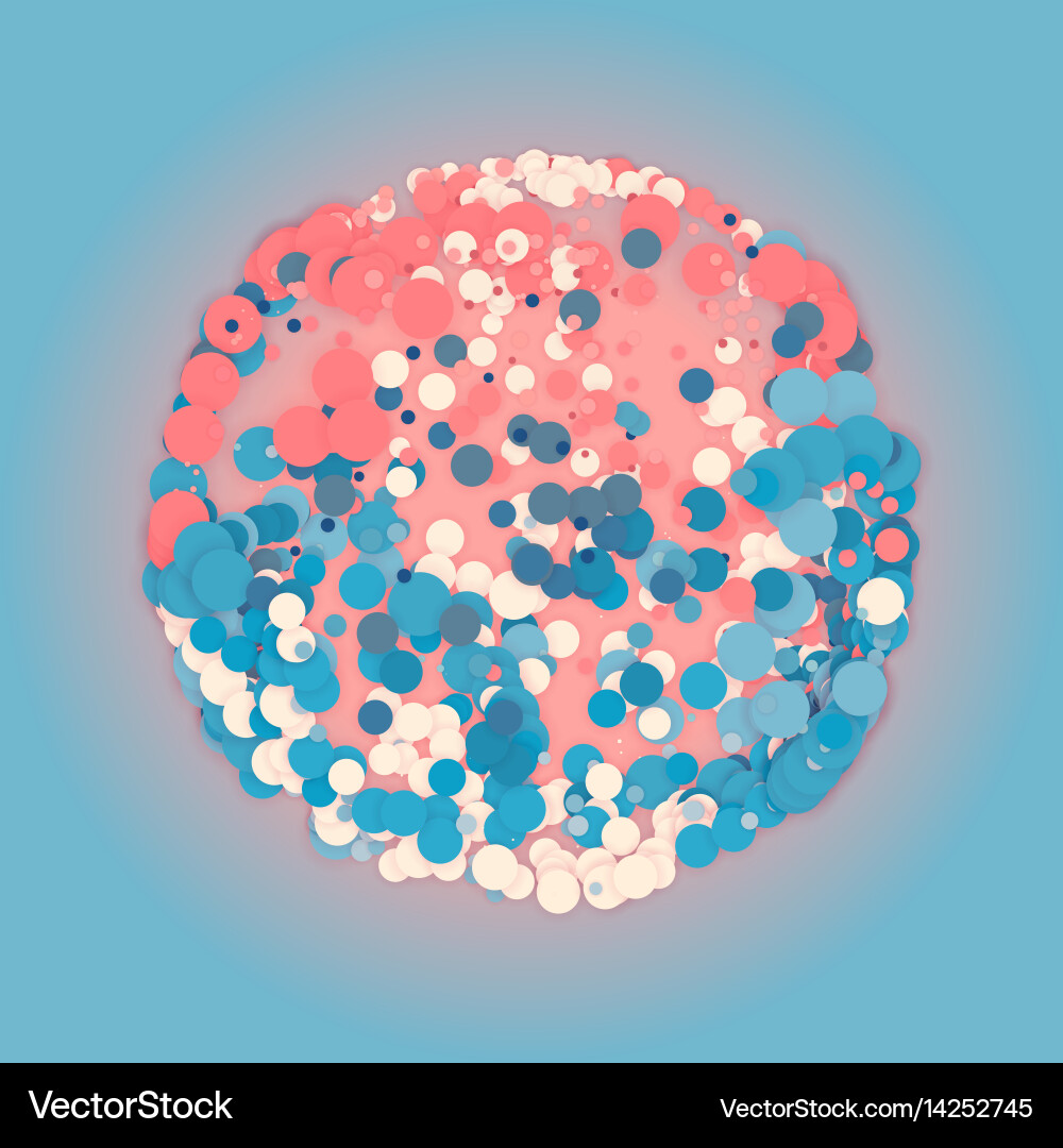 Array colorful circles vector image