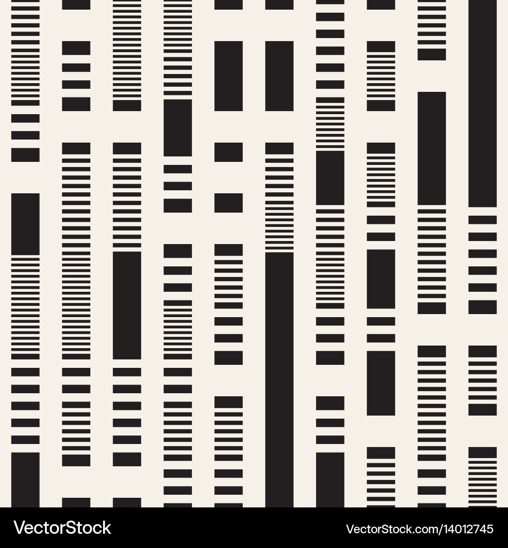 Black and white irregular dashed lines pattern vector image