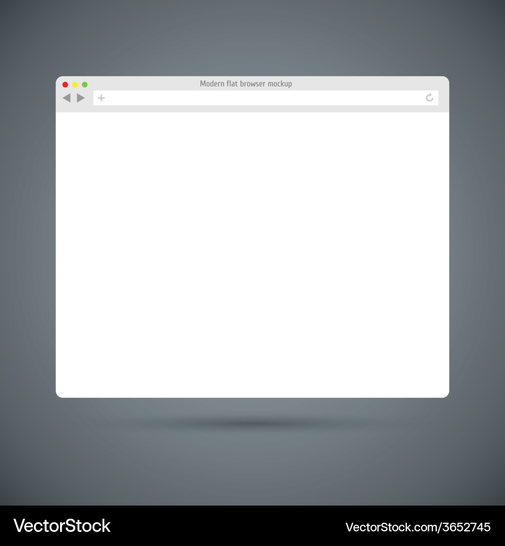 Dark Flat Browser Window Royalty Free Vector Image
