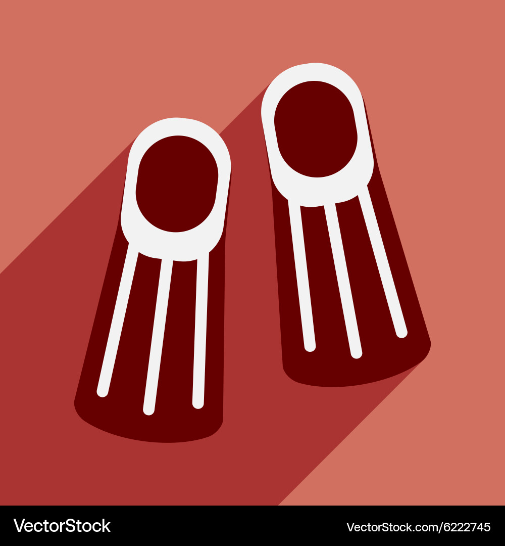 Flat with shadow icon and mobile application vector image