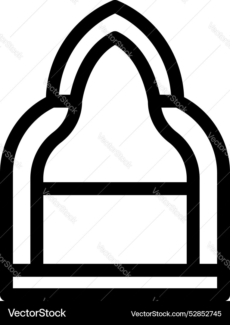 Line icon representing a classic window design Line icon representing a classic window design vector image