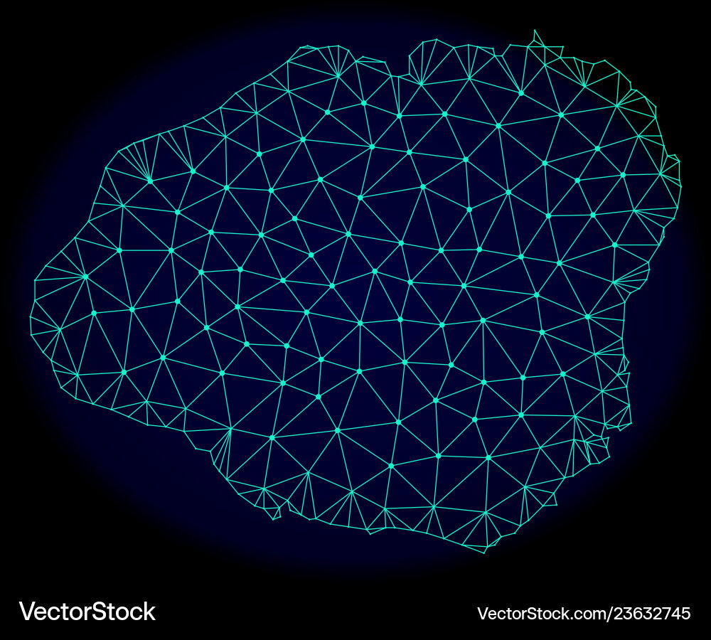 Polygonal network mesh abstract map Polygonal network mesh abstract map Vector Image