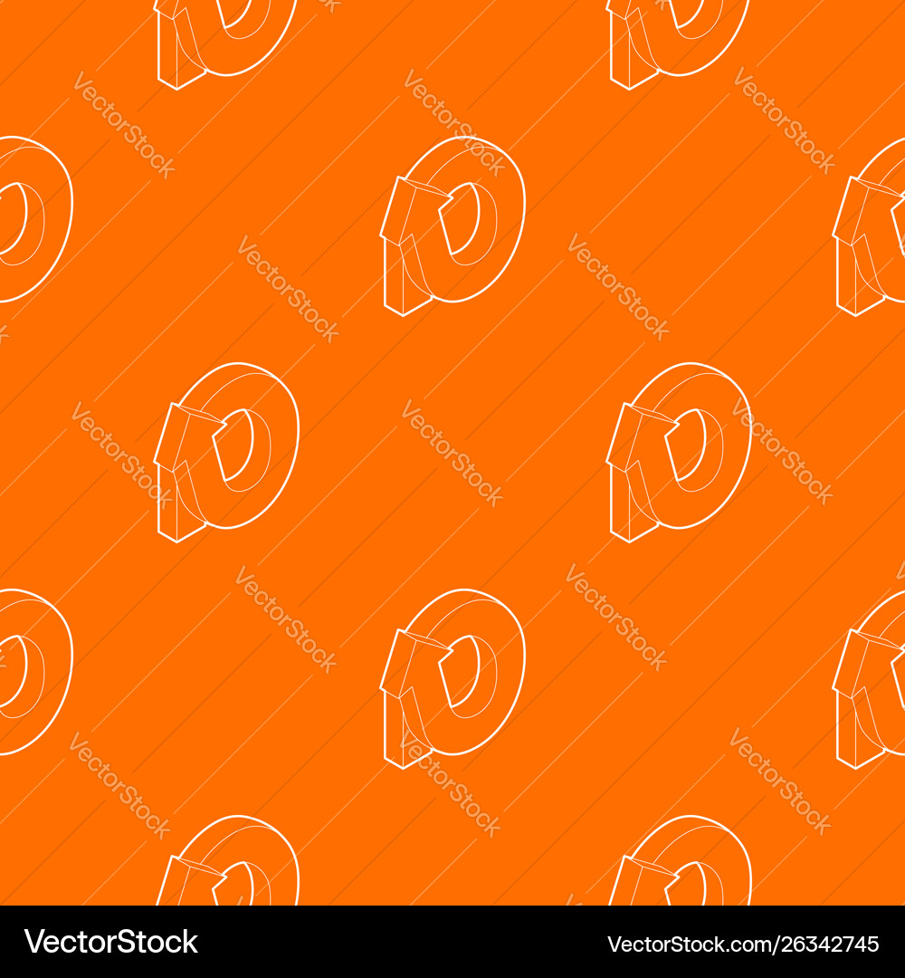 Rotation loop pattern orange Rotation loop pattern orange vector image