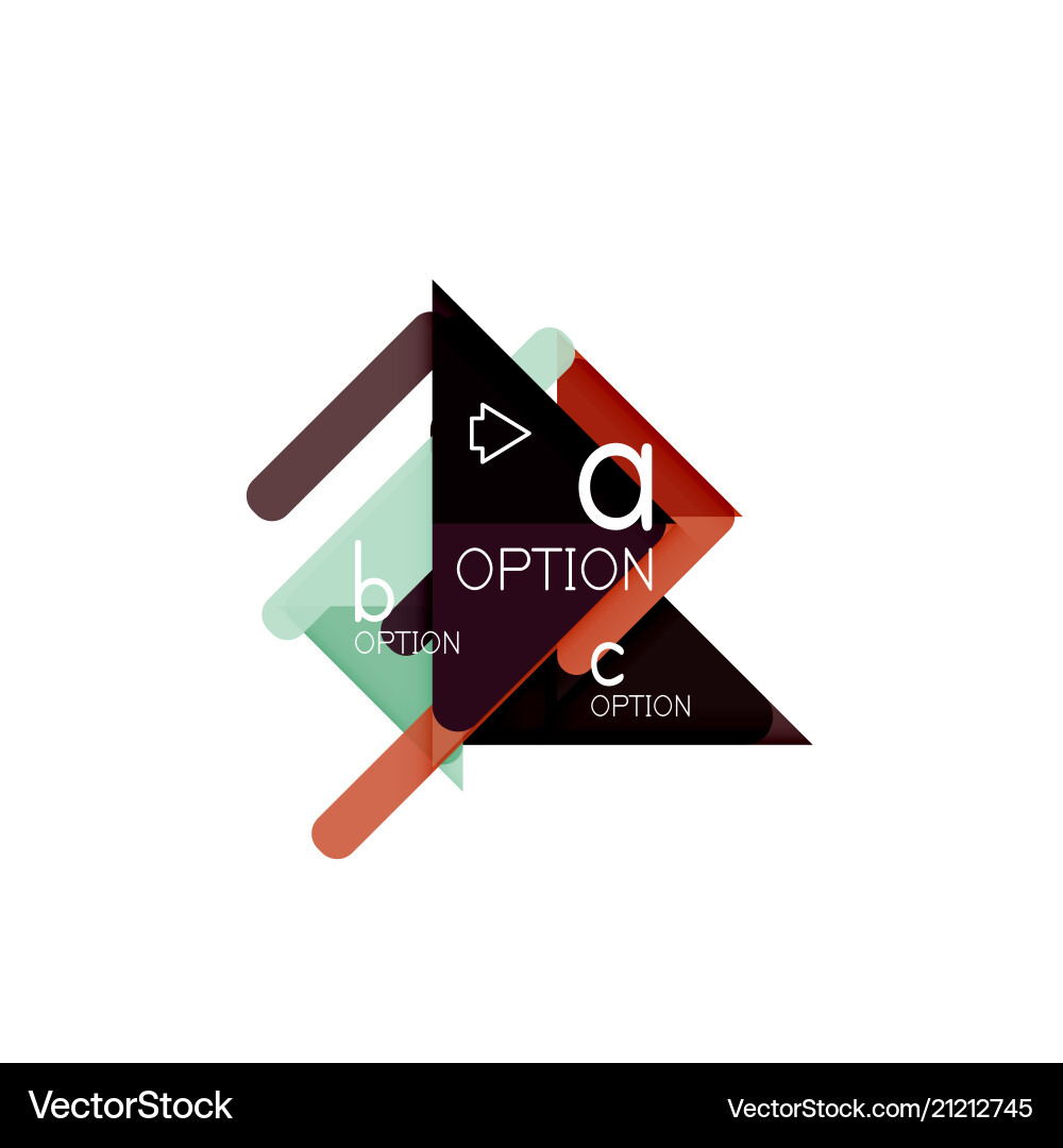 Triangle data visualization design option Triangle data visualization design option vector image