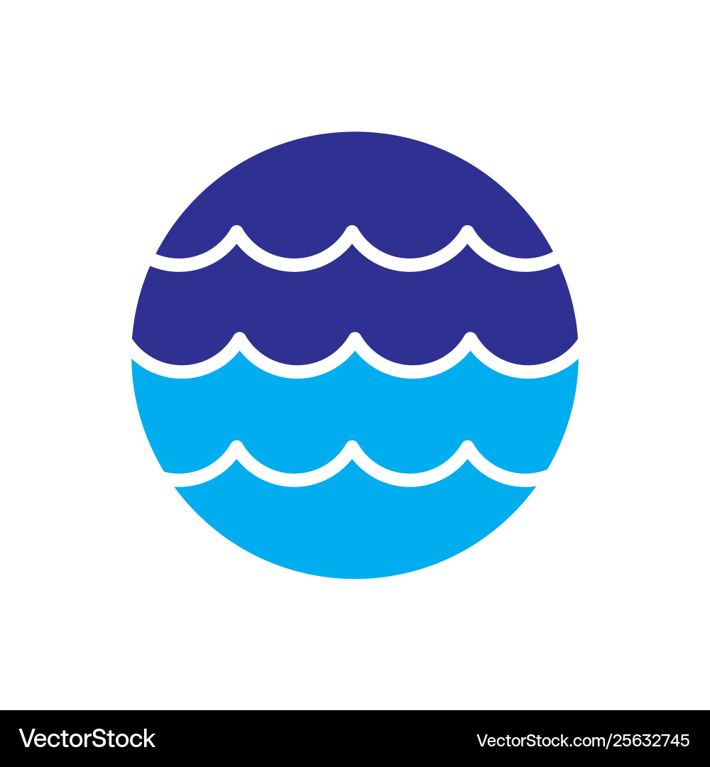 Wave icon on background for graphic and web design Wave icon on background for graphic and web design Vector Image