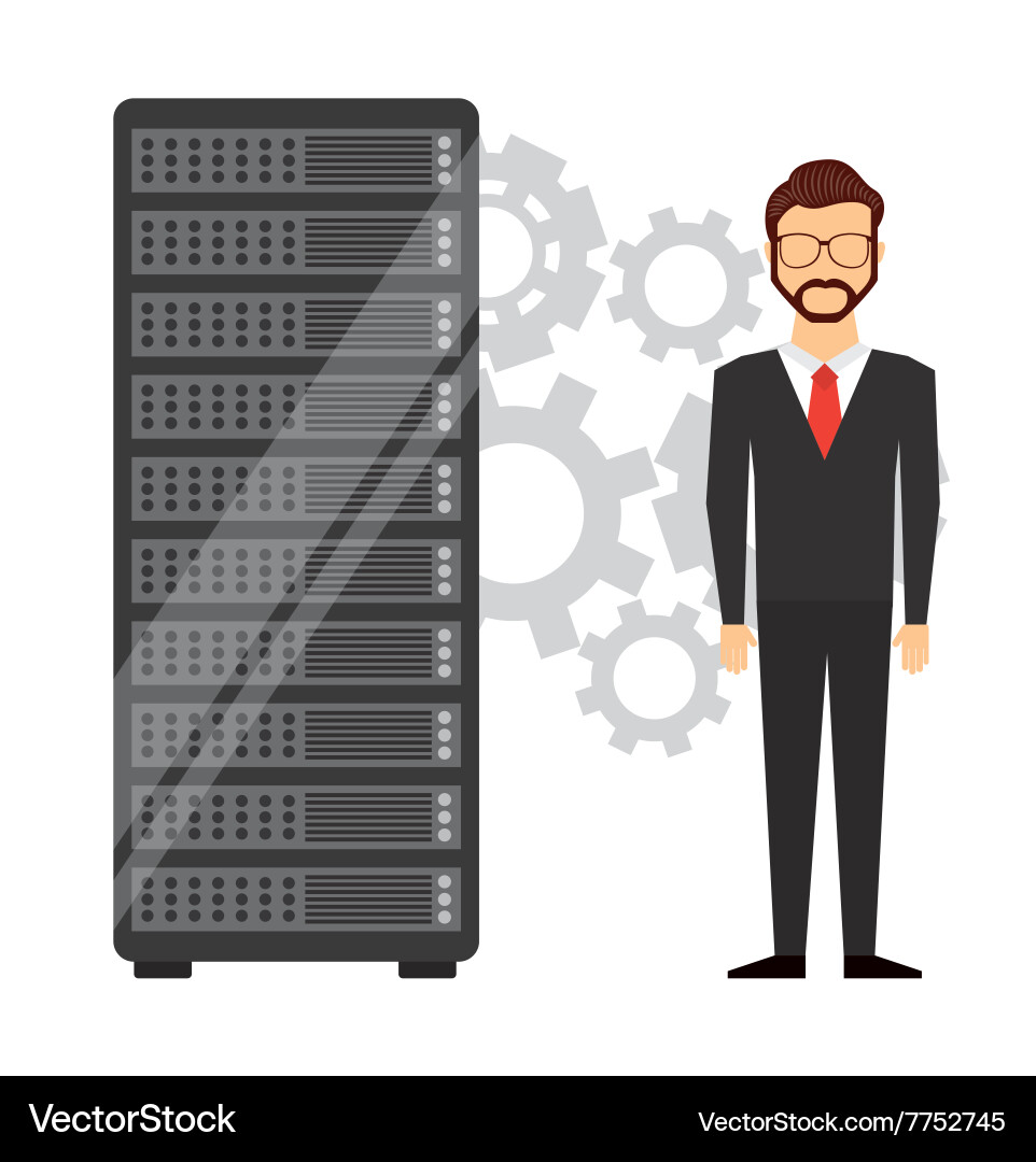 Web hosting design vector image