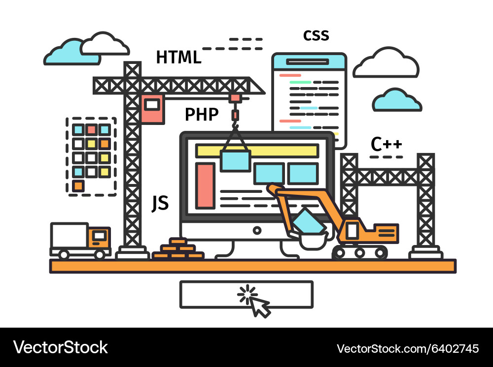 Website Development Workflow vector image