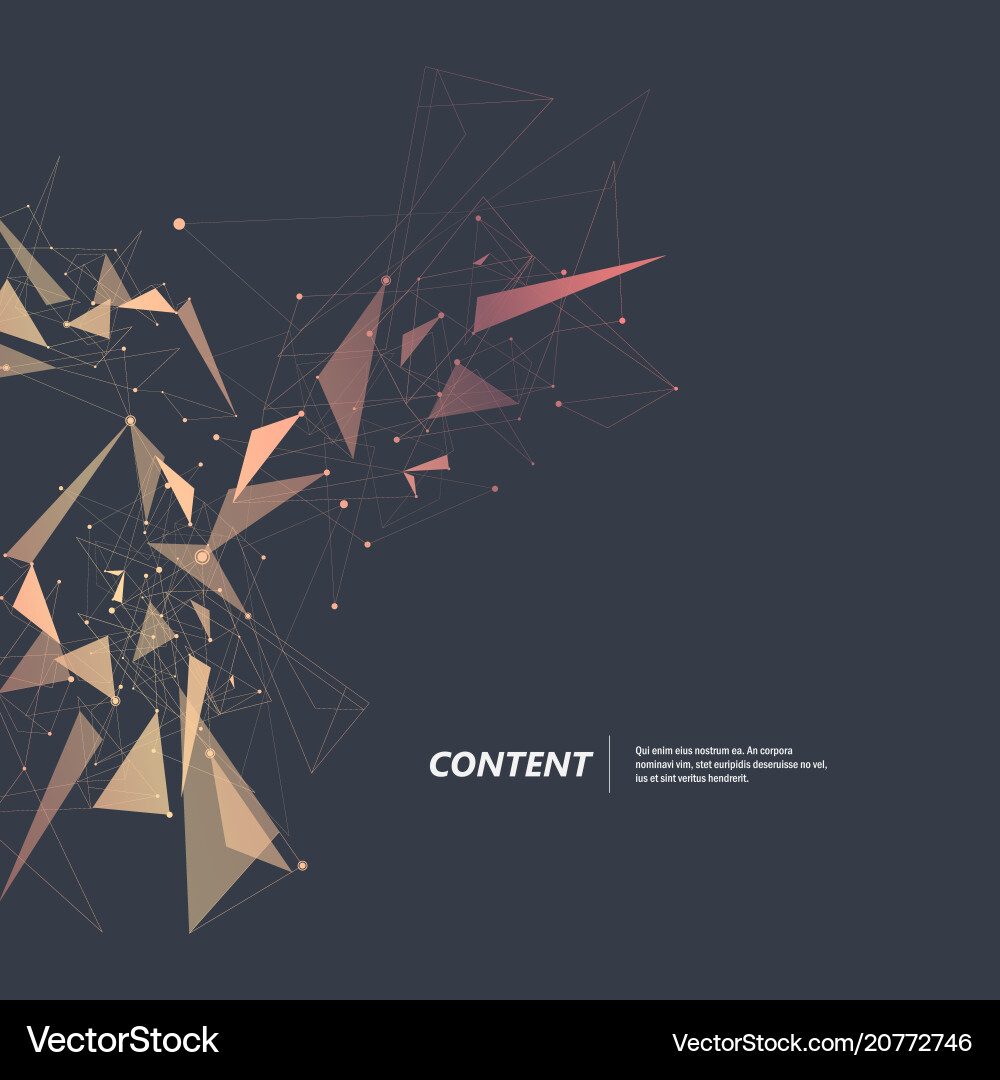 Abstract color triangle shape on dark background Abstract color triangle shape on dark background vector image
