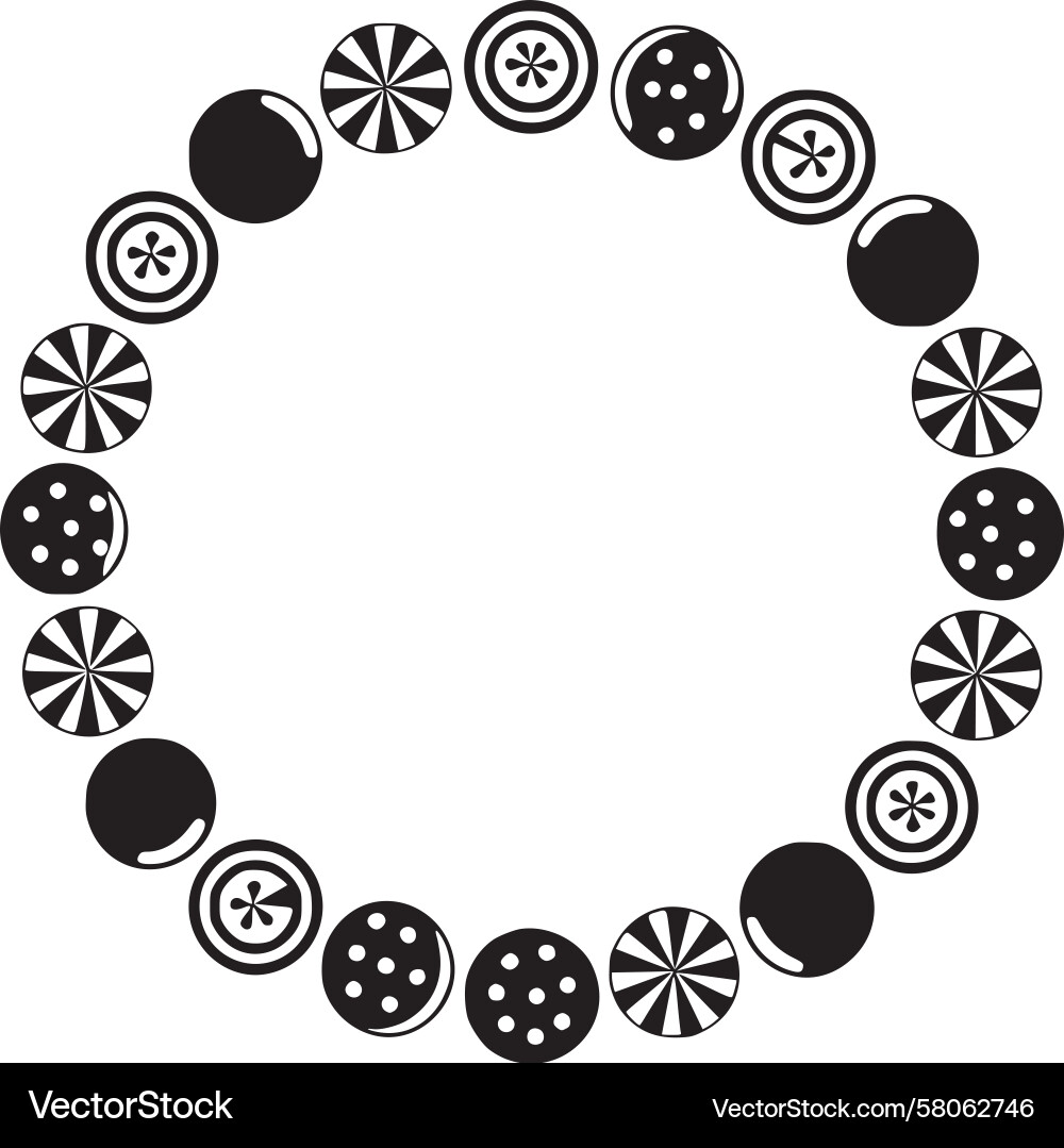 Button Circle Pattern vector image