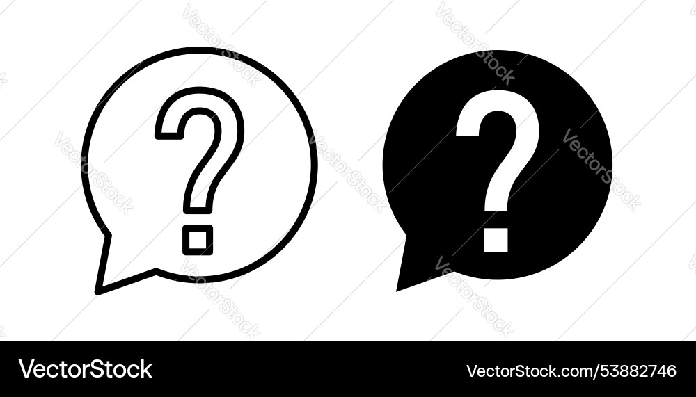 Doubts button icon set Doubts button icon set vector image