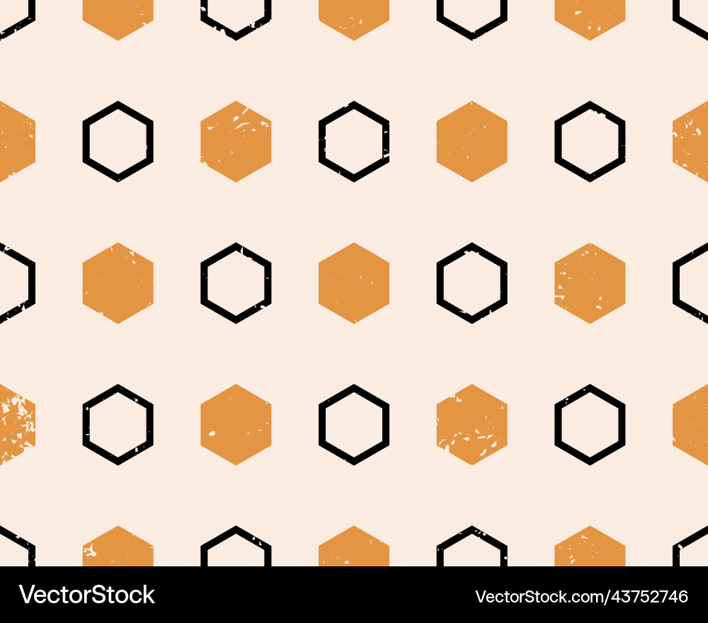 Ethnic boho seamless pattern with hexagons print Ethnic boho seamless pattern with hexagons print Vector Image