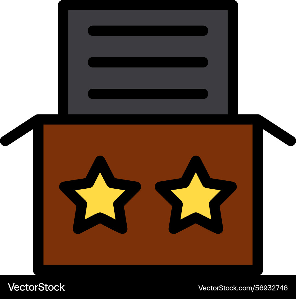 Feedbackbox line filled style icon design Vector Image