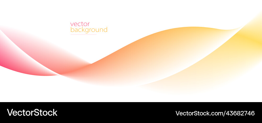 Flowing color curve shape with soft gradient Vector Image