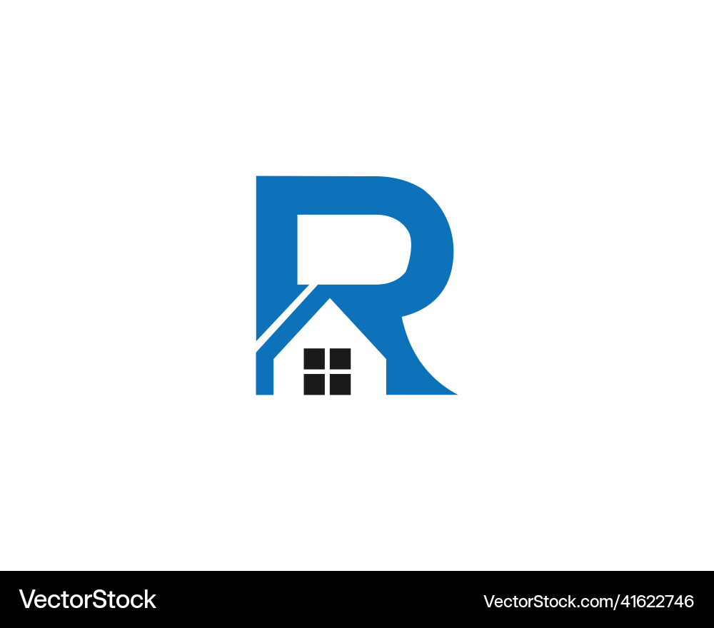 Immobilienbrief r Logo-Ikone Design Immobilienbrief r Logo-Ikone Design vektorbild