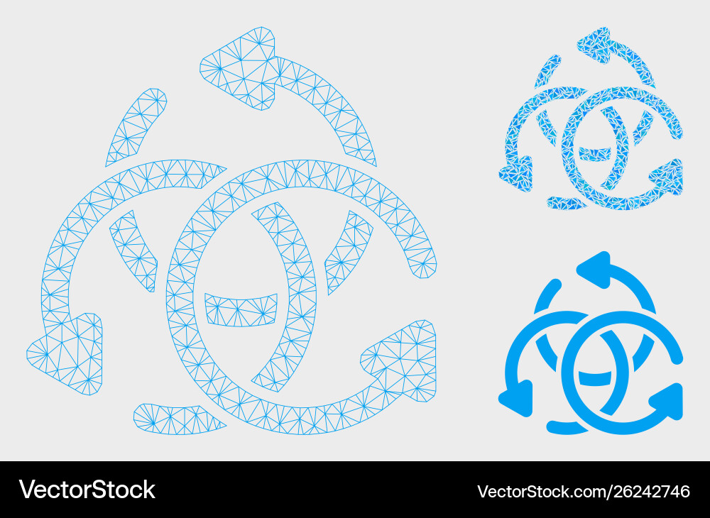Knot rotation mesh carcass model Vector Image