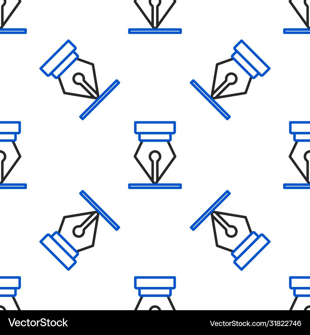 Line fountain pen nib icon isolated seamless Line fountain pen nib icon isolated seamless vector image