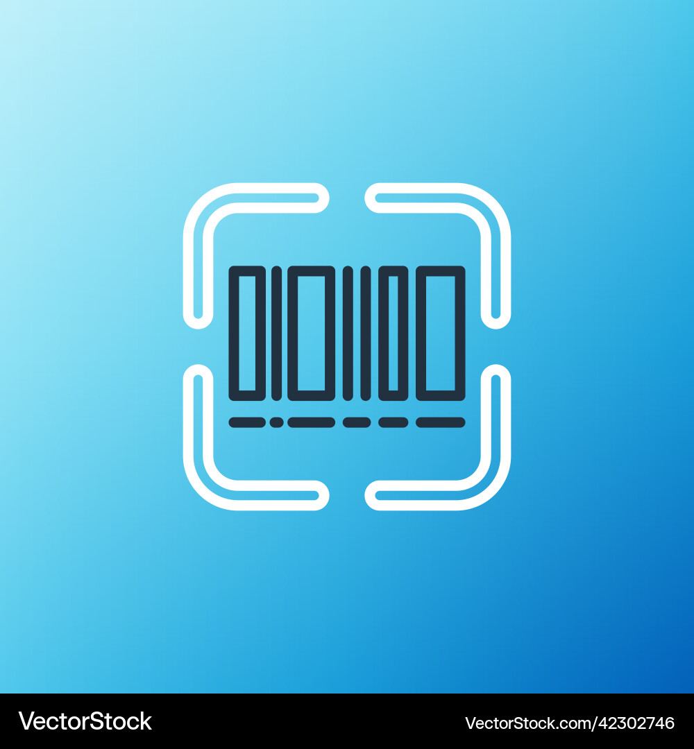 Line scanner scanning bar code icon isolated Line scanner scanning bar code icon isolated vector image
