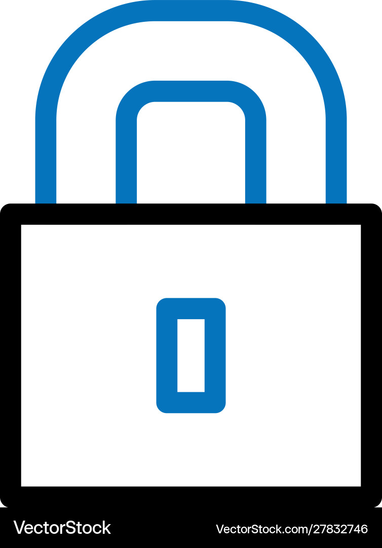 Lock icon with white background vector image