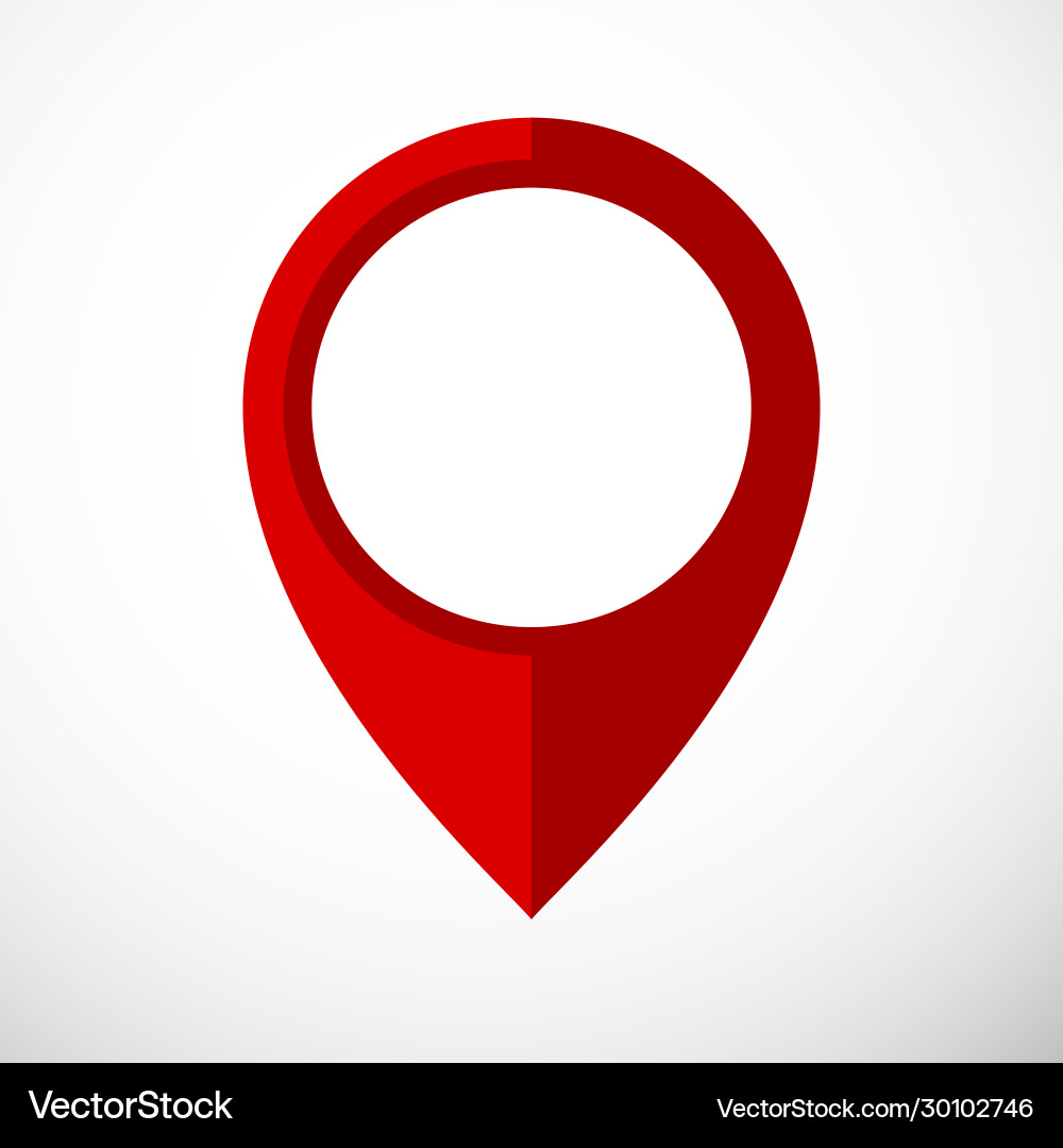 Map pointer icon in flat style navigator symbol Map pointer icon in flat style navigator symbol vector image