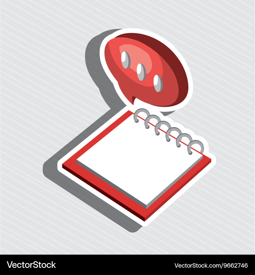 Memo pad isolated icon design Vector Image
