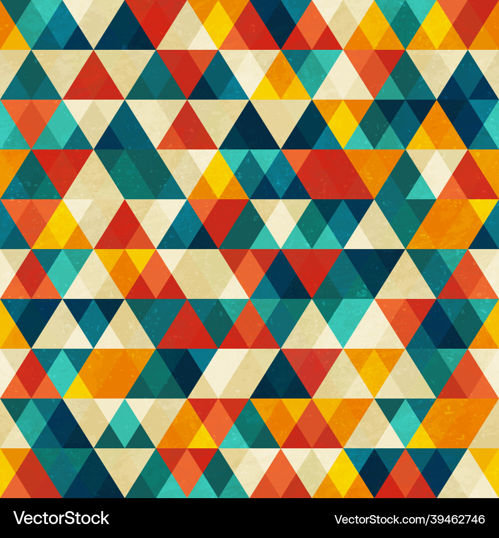 Mosaic triangle seamless pattern Mosaic triangle seamless pattern vector image