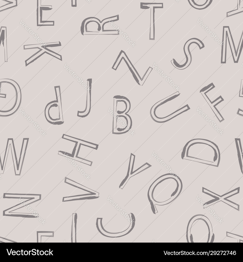 Repeat seamless letters pattern print Vector Image