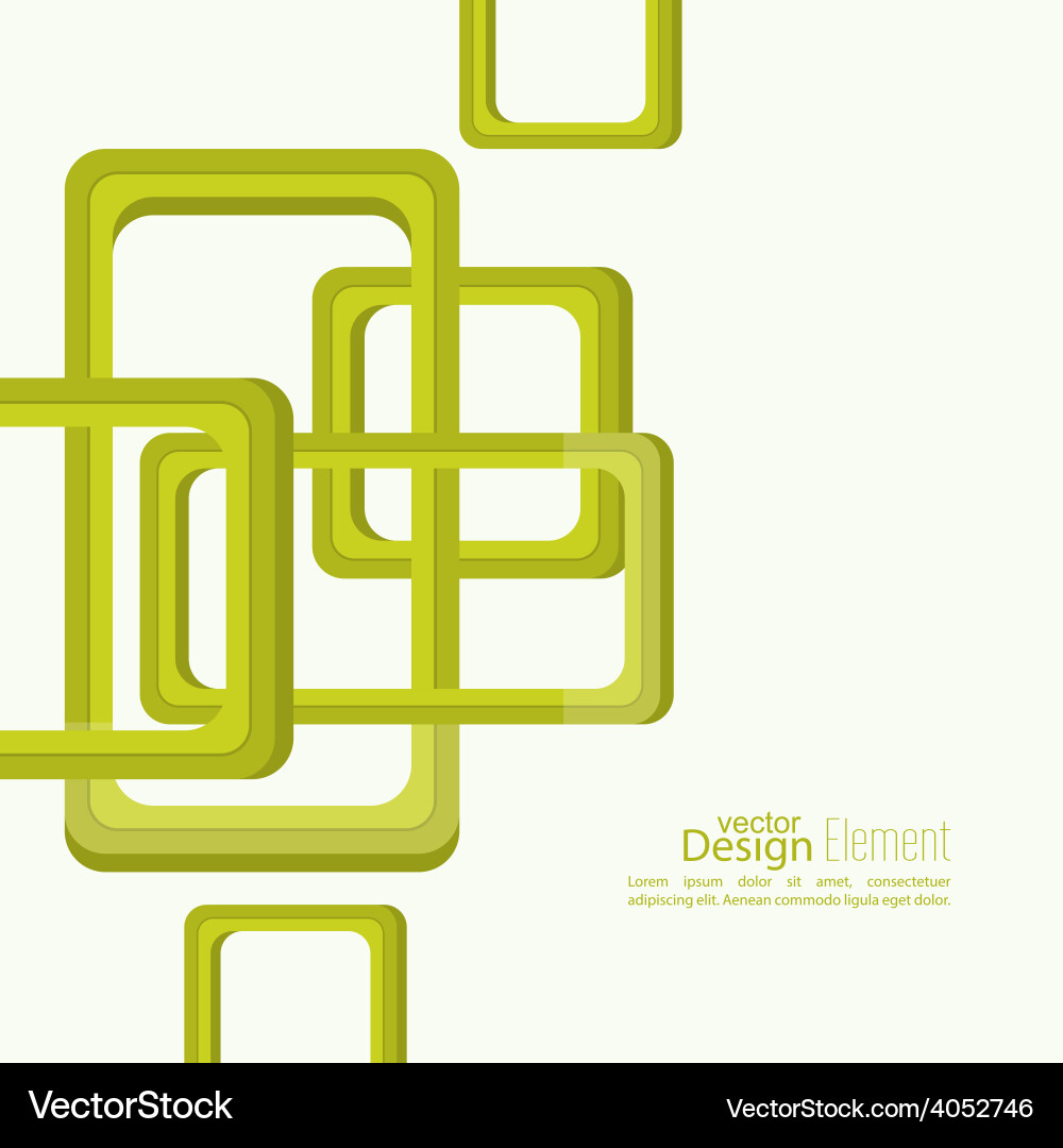 Rounded Square Abstract Background Vector Image