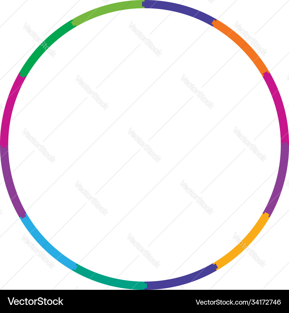 Segmented circles from 2 to 20 parts circular Segmented circles from 2 to 20 parts circular vector image