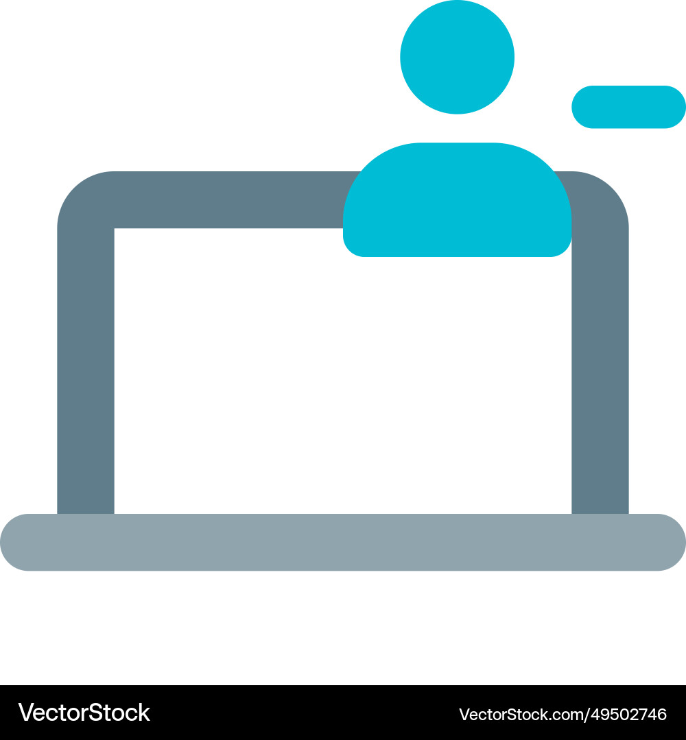 Terminating users account to discontinue vector image