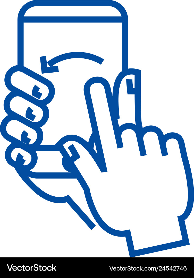 Touch screen gesture line icon concept Touch screen gesture line icon concept vector image