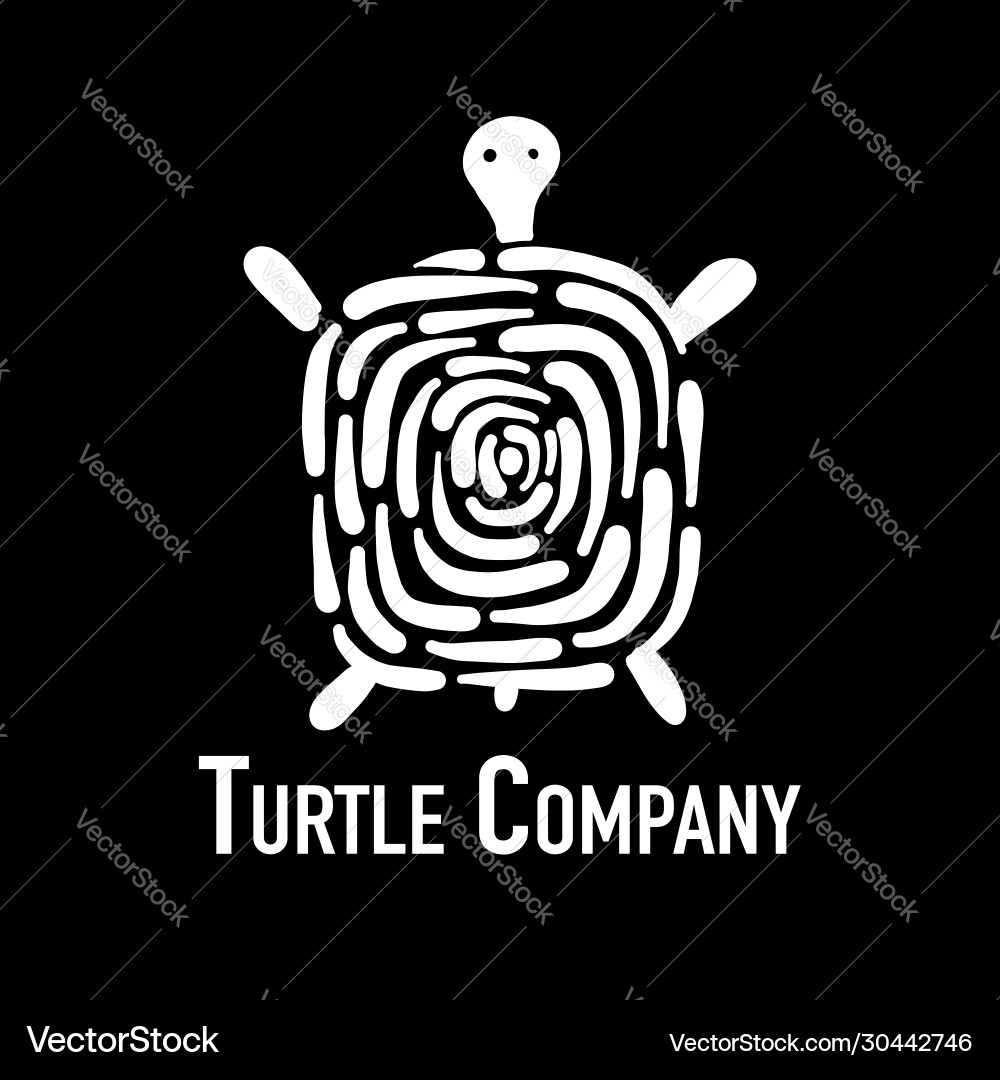 Turtle logo silhouette for your design Turtle logo silhouette for your design vector image