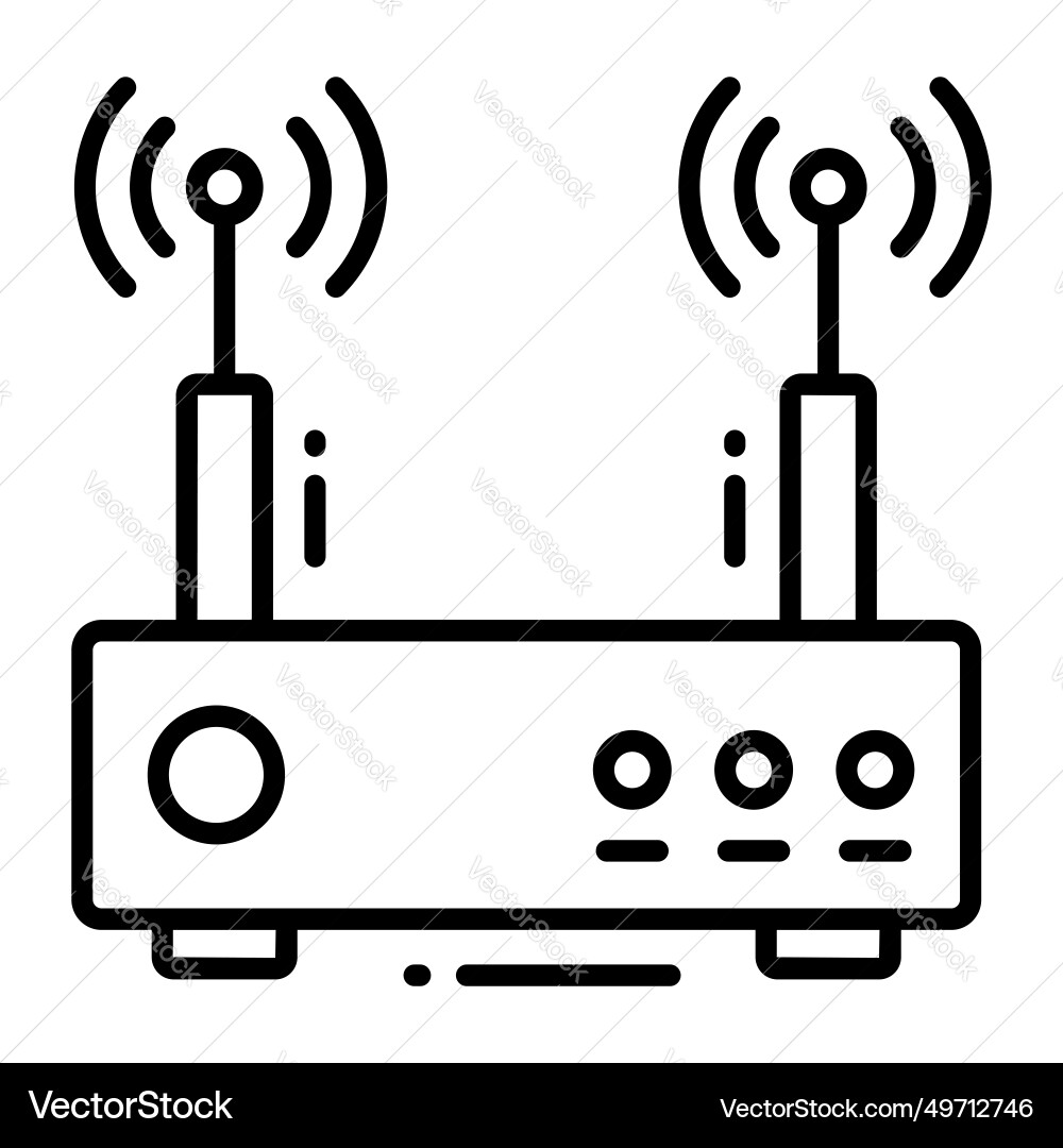 Wifi router design editable icon of wireless modem vector image