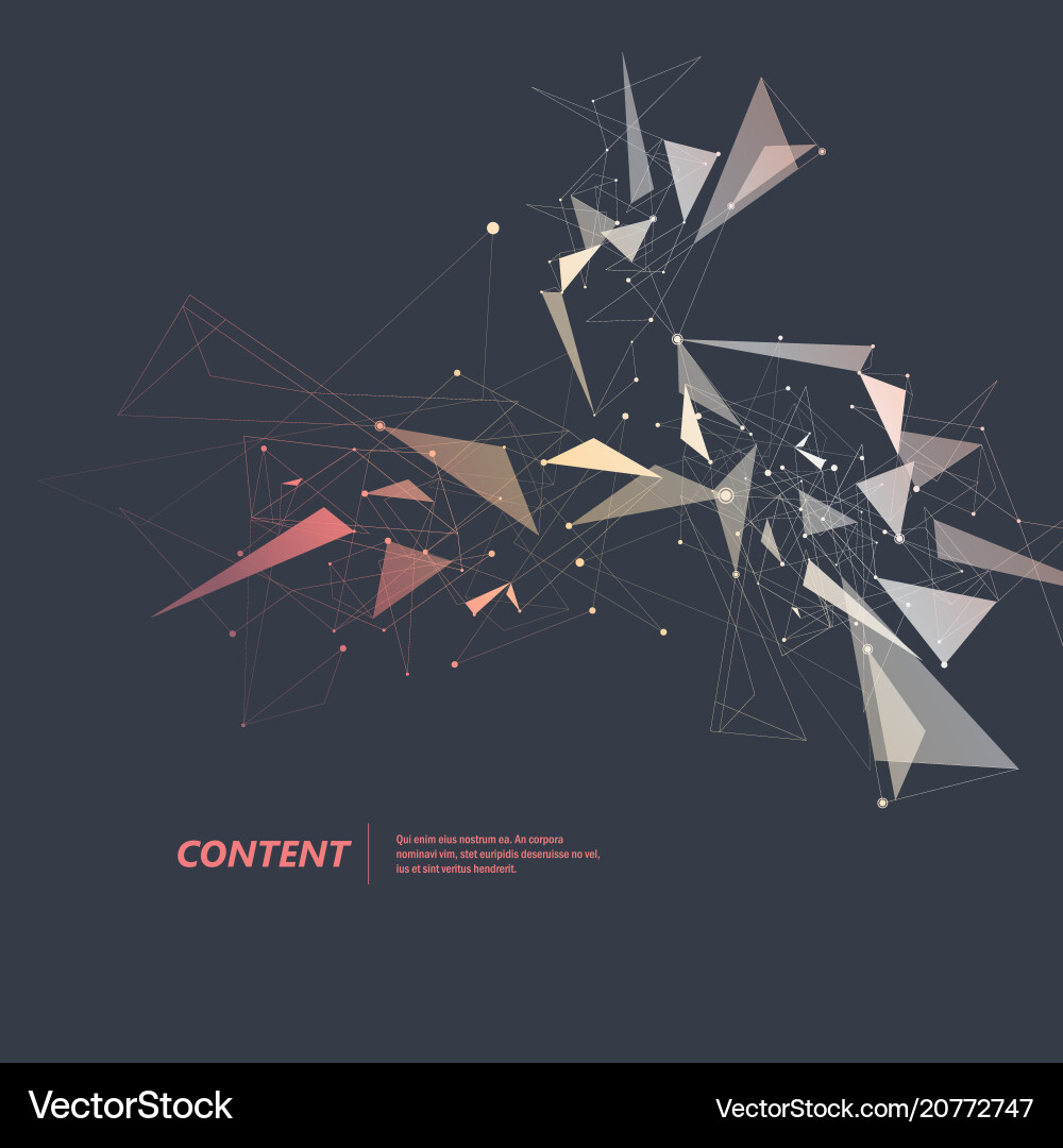 Abstract color triangle shape on dark background Abstract color triangle shape on dark background vector image