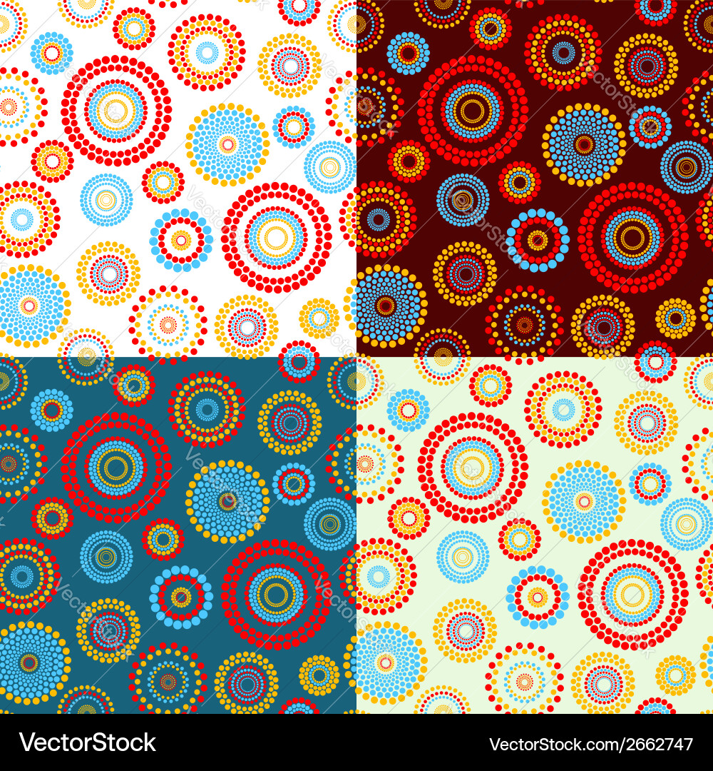 Circular Pattern with Scattered Circles vector image