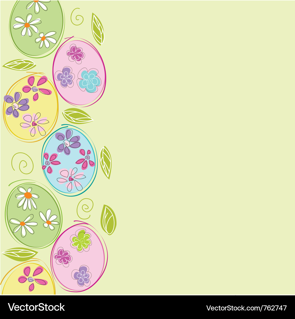 Easter Floral Pattern vector image